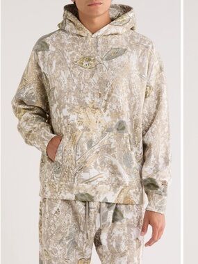 FLEECE FACTORY Art & Motion Fleece Hoodie In Muted Green NORDSTROM